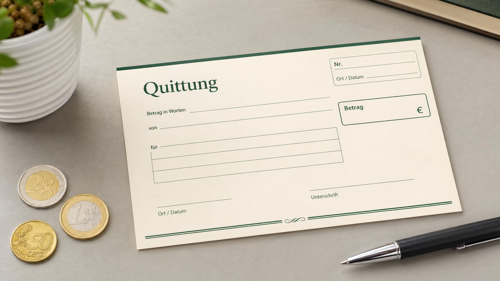 Zahlungsbestätigung Vorlage für Geld erhalten