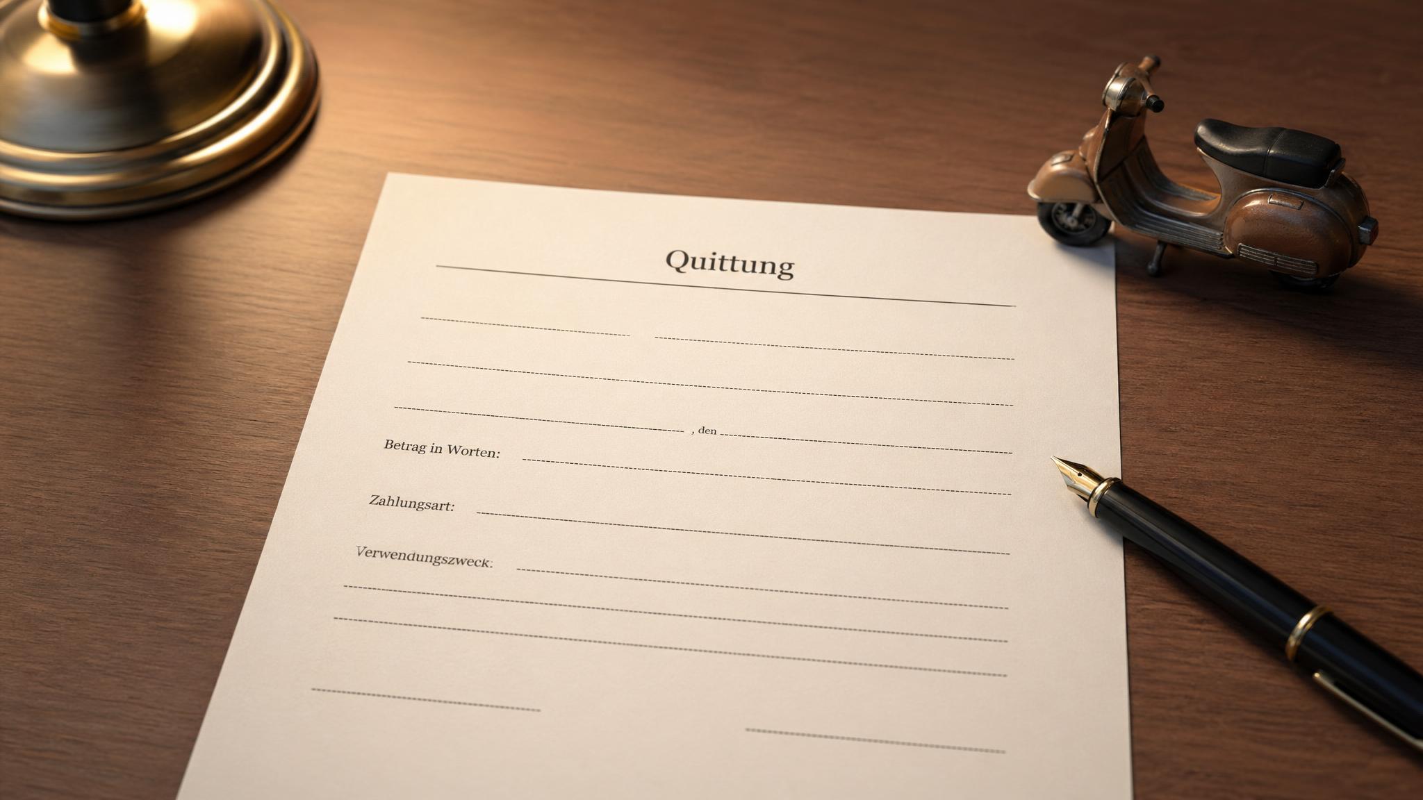 Quittung für Möbelverkauf privat